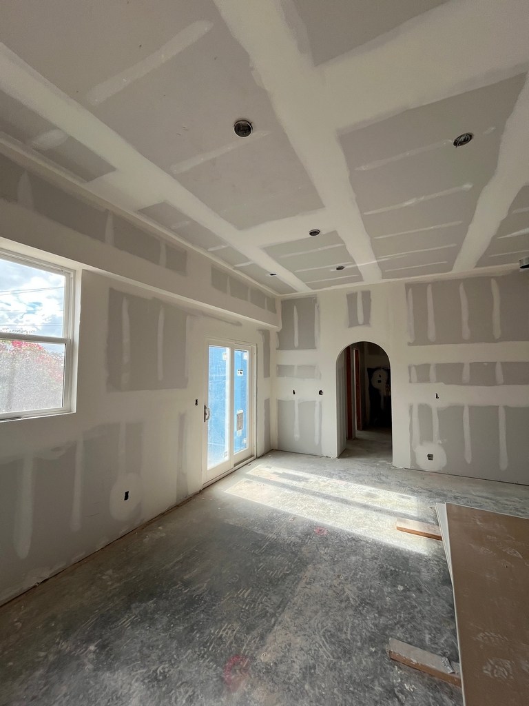 ADU interior drywall ceiling and walls