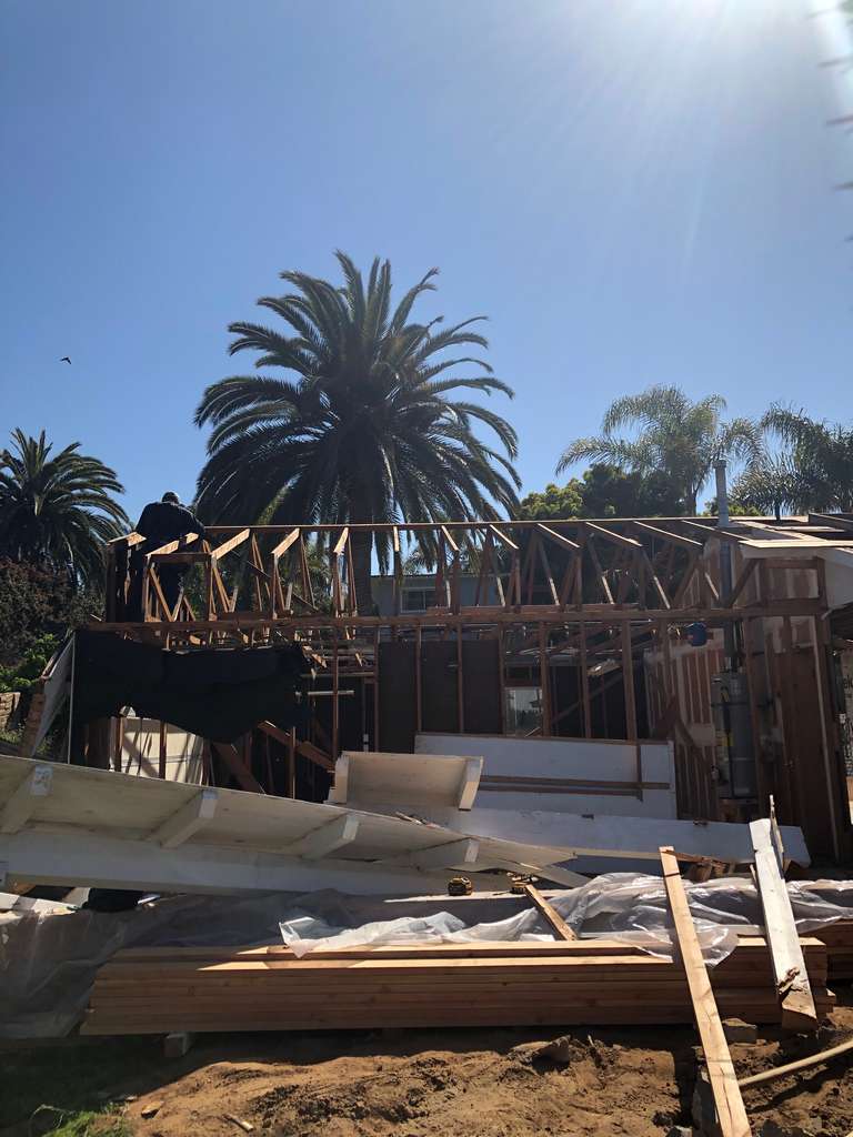 rough framing the attached ADU