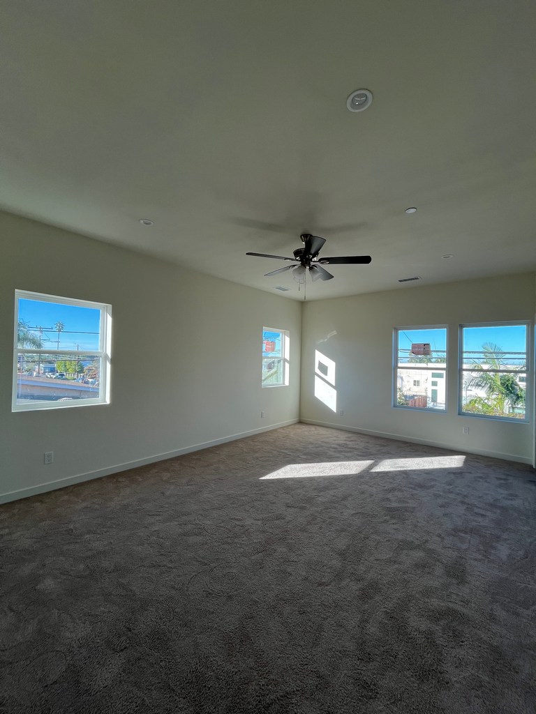 Finished upstairs room carpet
