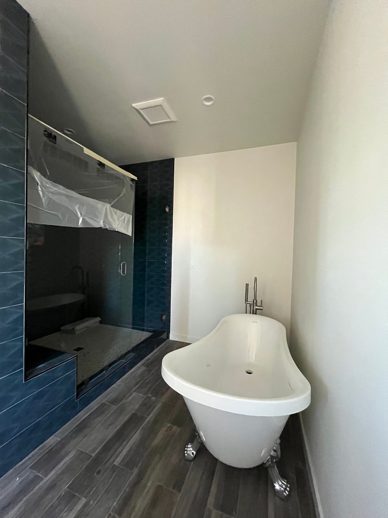 Freestanding tub and shower