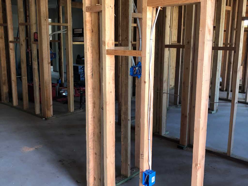 ADU showing electrical conduits and outlets