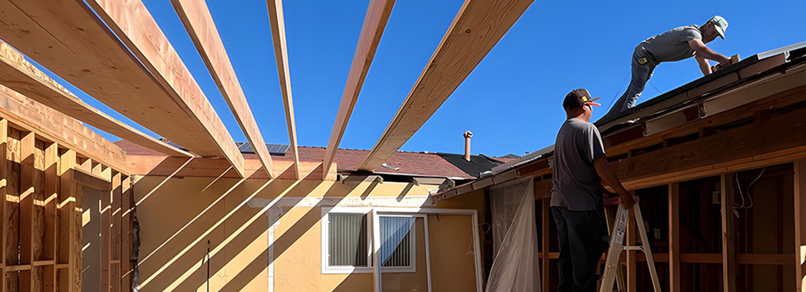 laying out the foundation for home addition