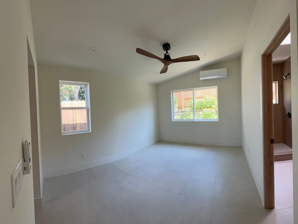 ADU bedroom window mini split.