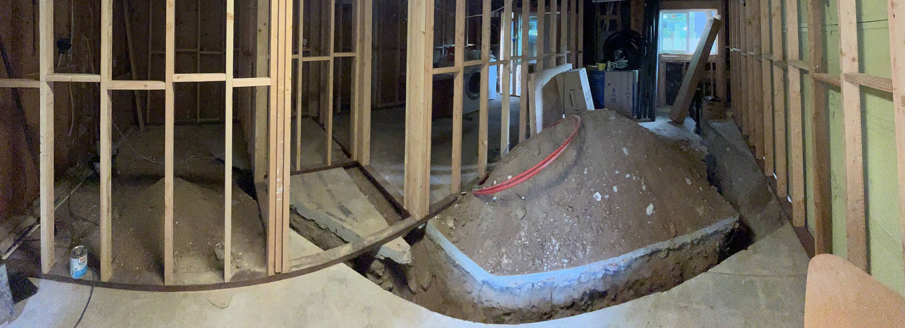 Demolition Phase Garage Conversion