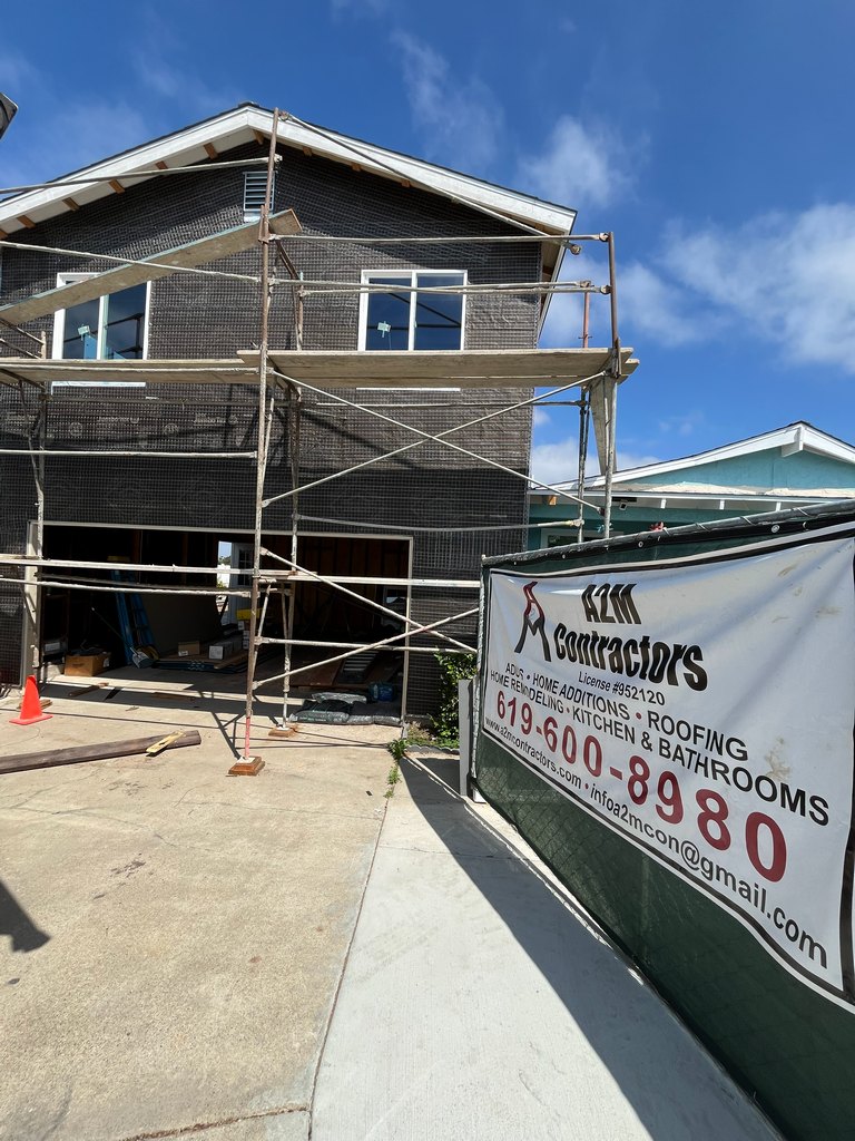 Stucco lath scaffoldingv
