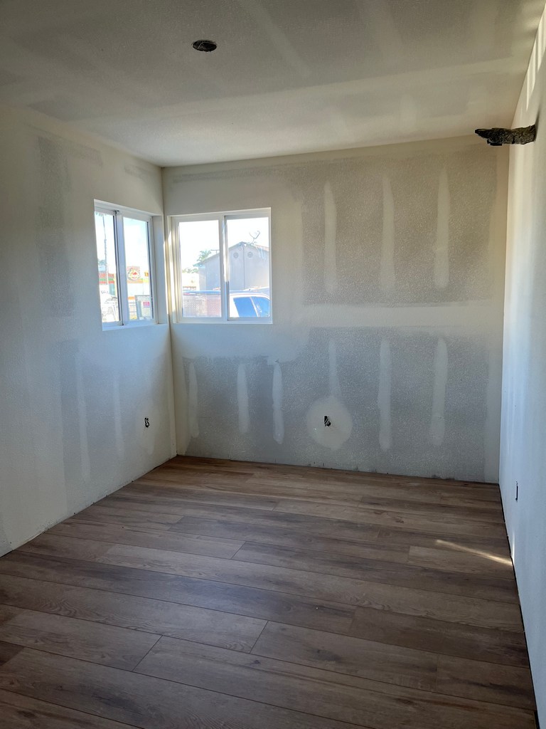  ADU room drywall and flooring