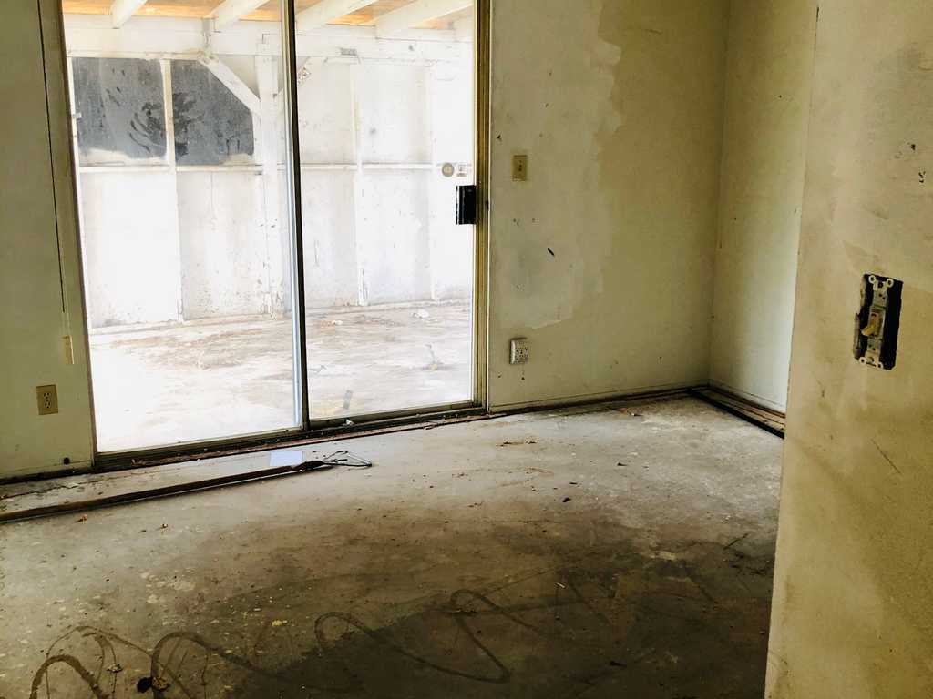 old living room gutted ready for remodel
