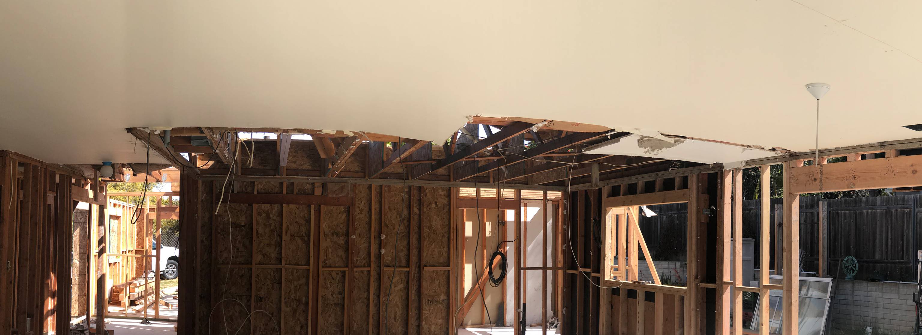 home addition ceiling work