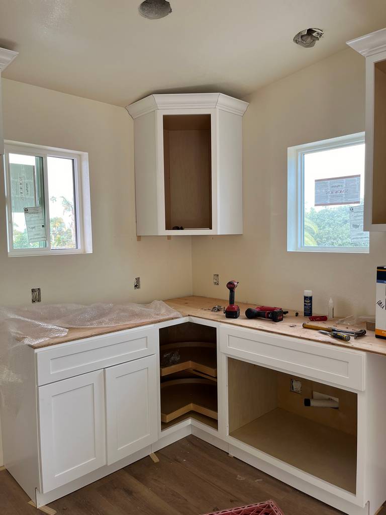 High-quality custom kitchen cabinets by A2M Contractors