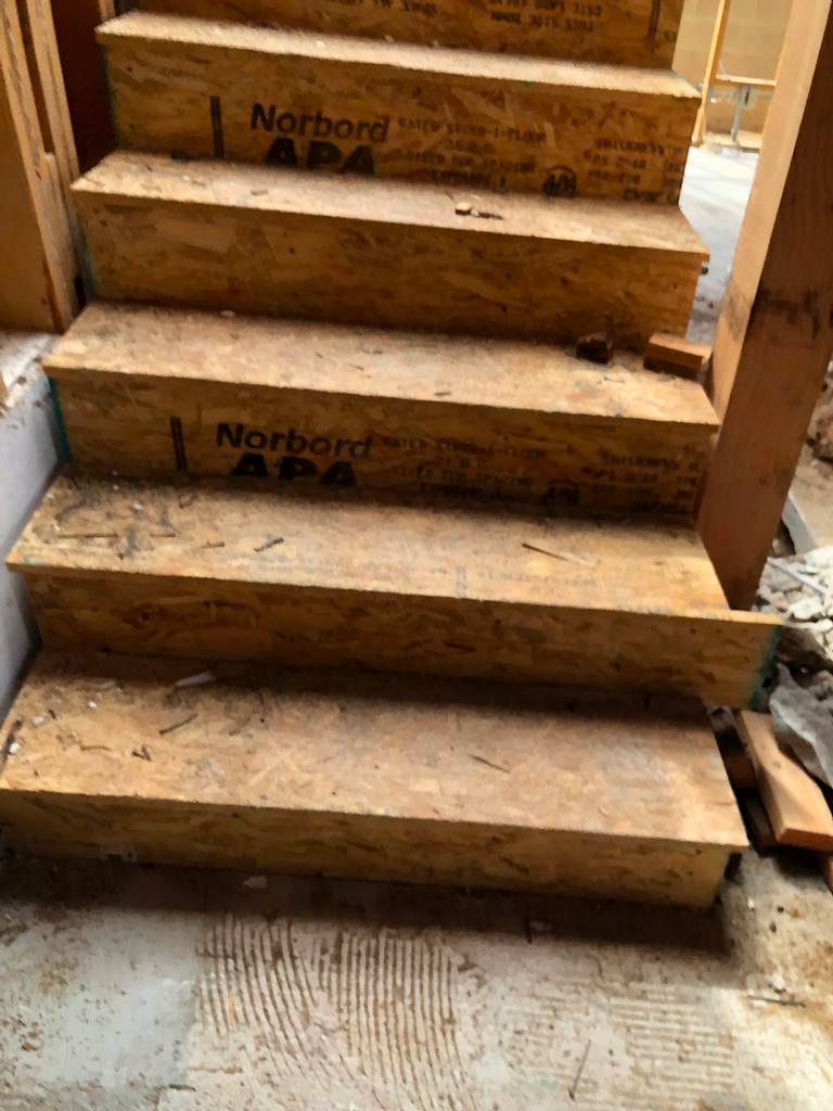 building the steps for 2nd floor access