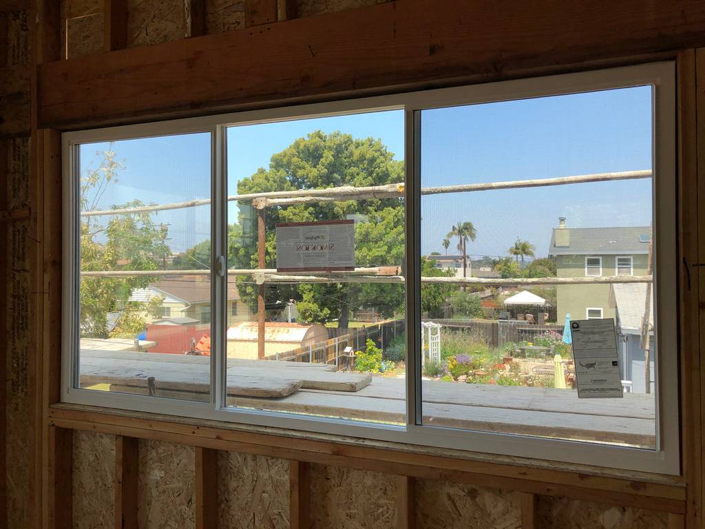 new sliding window in the home addition