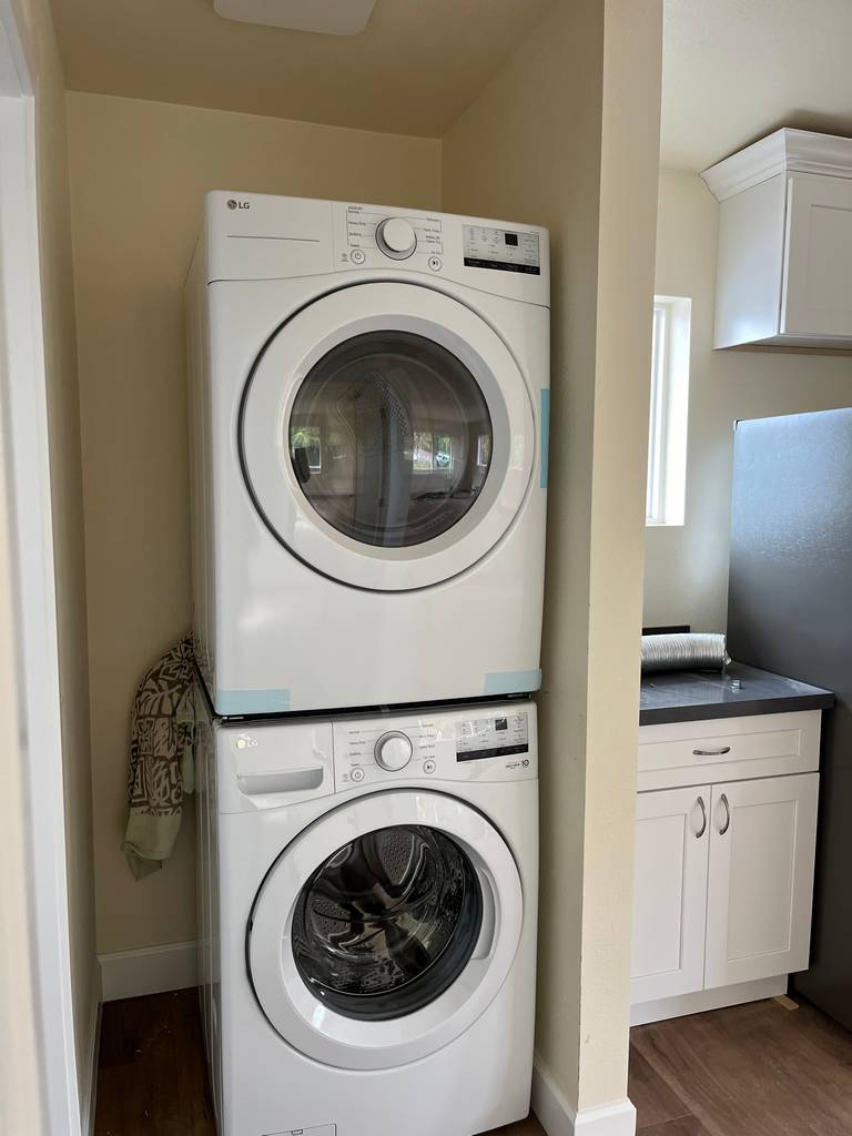 LG's Front Load Washer and Dryer Combo with spacious drum with TurboWash technology