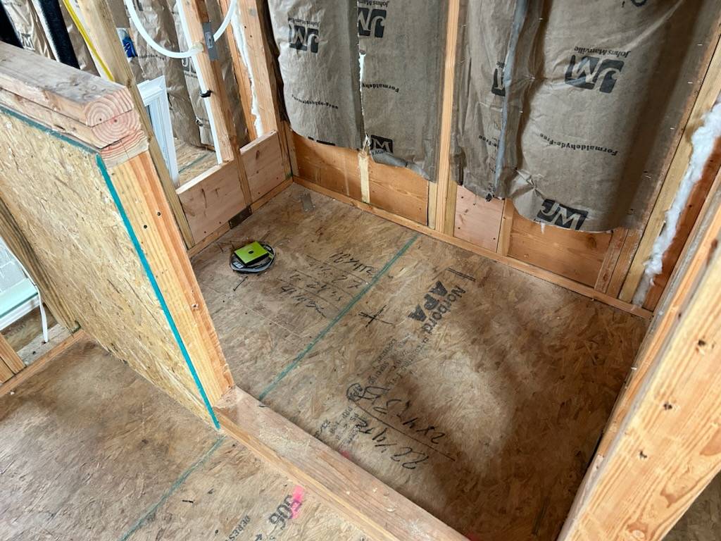sub-floor for the shower pan