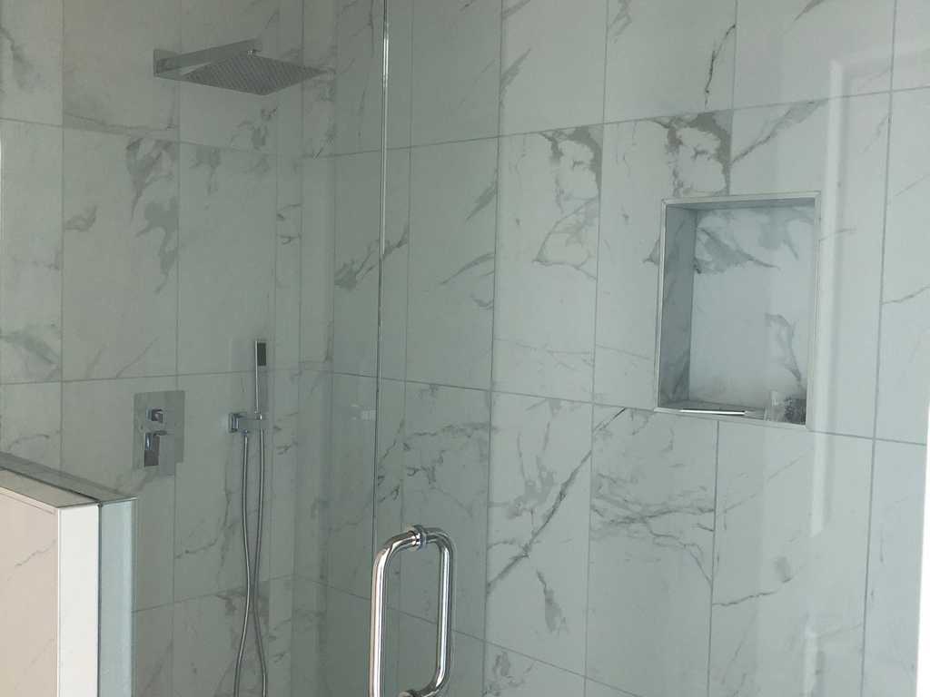 ADU showing beautiful marble shower