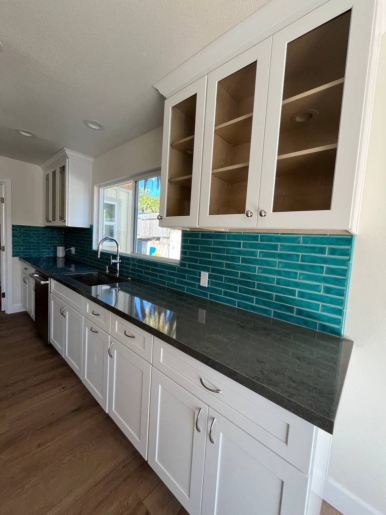 custom designed home addition's kitchen