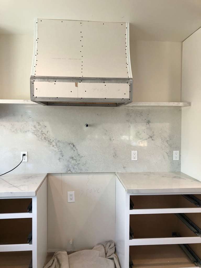 marble counter and wall
